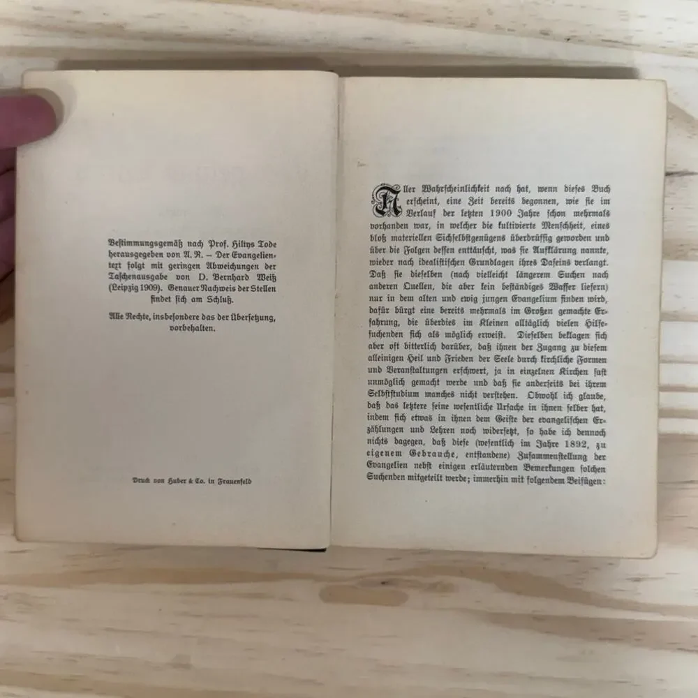 Das Evangelium Christi by Dr Carl Hilty 1910 The Gospel of Christ German Antique